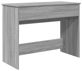szürke sonoma színű fésülködőasztal tükörrel 100x45x76 cm