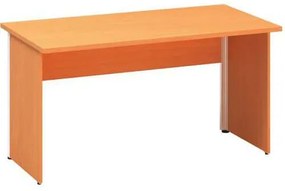 Alfa Office  Alfa 100 irodai asztal szürke lábazattal, 140 x 70 x 73,5 cm, egyenes kivitel, bükk Bavaria mintázat%