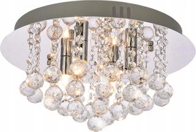Mennyezeti Lámpa Függő Kristály Csillár Plafon Króm Glamour x4 Led