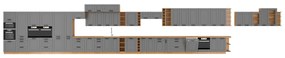Felső konyhaszekrény Lucid 80 G 72 2F (artisan tölgy + dustgrey). 1045590