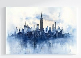 Canvas New York Manhattan Felhőkarcolók Vászonkép Skyline Blue 60x40