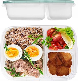 Osztott Tároló Doboz 3 Reggeliző Osztott Uzsonnás Doboz Étkezéshez