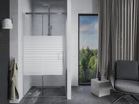 Mexen APIA zuhany tolóajtó a nyílásig 140cm, átlátszó / szalag, 845-140-000-01-20