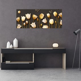 Kép - Tulipánok - absztrakt (120x50 cm)