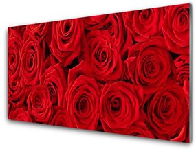 Akril üveg kép Rózsa virágok Plant 100x50 cm