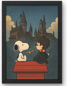 Snoopy &amp; Harry Potter gyerekszoba poszter A4-es méret