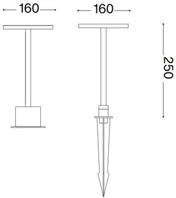 Ideal Lux - LED Kültéri lámpa TOFFEE LED/11W/230V CRI 90 IP65 antracit