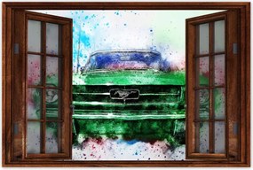 Poszterek 90x60 Zöld Mustang