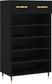 vidaXL fekete szerelt fa cipőszekrény 60 x 35 x 105 cm