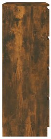 füstös tölgy színű szerelt fa tálalószekrény 60 x 35 x 98,5 cm