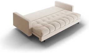 Bézs buklé kinyitható tárolóhelyes kanapé 222 cm Bali – Cosmopolitan Design