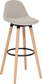 Maxon bárszék bézs Modern ülőfelület fa lábak lábtartó