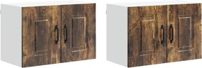 vidaXL Konyhaszekrény Kalmar 2 pcs Füstölt tölgy 60 x 31 x 40 cm
