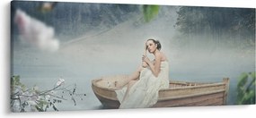 Kép - nő a hajón (120x50 cm)