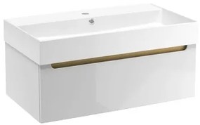 Naturel Stilla Fürdőszobaszekrény mosdóval 80x30x45 cm fehér STILLAD08005U2