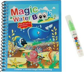 Víz könyv markerrel tengeri állatok kék