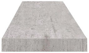 betonszürke MDF lebegő fali polc 90 x 23,5 x 3,8 cm