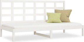 vidaXL fehér tömör fenyőfa kanapéágy matrac nélkül 90 x 200 cm