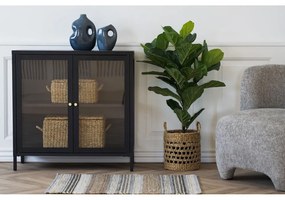 Fekete fém tálalószekrény 80x80 cm Dalby – House Nordic