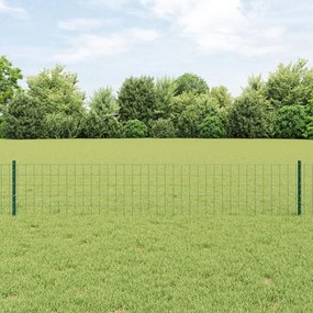 Euró Kertkerítés 2 db Zöld Porszórt Acél 10 x 0.4 m Tartós