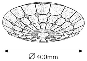 Brilagi - Tiffany vitrázs mennyezeti lámpatest DORAN 2xE27/60W/230V
