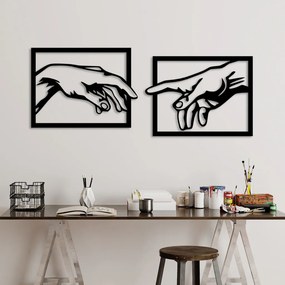 Hands fém fali dekoráció, 36×49 cm