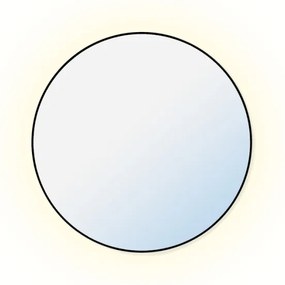 Baltica Design - LED tükör beépített világítással BRIGHT 15W/230V 4500K átm. 80 cm IP65 fekete