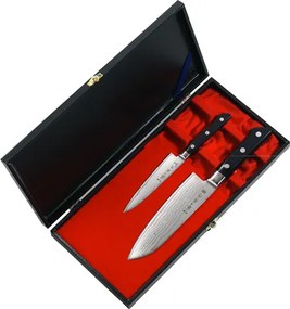 2 db-os késkészlet Tojiro Classic Damascus VG-10 Santoku, Petty knife