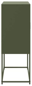 olívazöld acél magasszekrény 68,5 x 38,5 x 107 cm