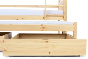 Wilsondo PETRA 5 emeletes ágy pótággyal - natúr borovi Méret: 200x90
