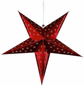 Karácsonyi csillag időzítővel 60 cm 10 LED piros