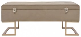 bézs bársonypad tárolórekesszel 105 cm