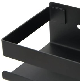 csiszolt 304 rozsdamentes acél matt fekete zuhanypolc 30x10x6cm