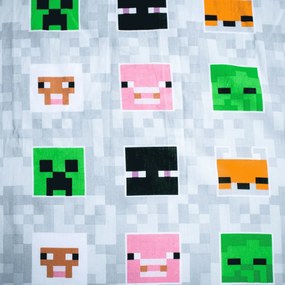 Minecraft Adventure gyerek pamut lepedő, 90 x 200 cm