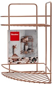 Copper kétszintes fürdőszobai sarokpolc - Metaltex