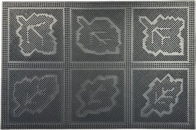 Lábtörlő Bejárati Gumi Ajtó Téglalap alakú Mix Mat Levelek 45x75 cm