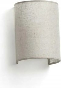 Faro Otton R fali lámpa, kerek, függőleges, vászon, fehér/szürke, E27