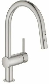 Grohe Minta mosogató csaptelep kihúzható zuhannyal supersteel 32321dc2 G32321DC2