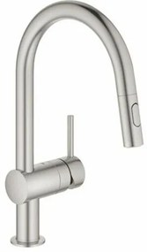 Mosogató csaptelep GROHE Minta kihúzható zuhannyal supersteel 32321DC2