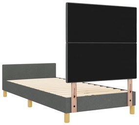 Ágykeret Sötétszürke 90x200 cm-ben Szövetből