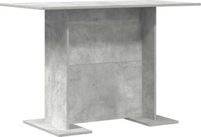 vidaXL Étkezőasztal Beton Szürke 110 x 60 x 75 cm Faanyag