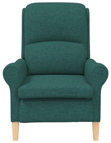 Modern Karosszék Sötét Zöld Szövet, Fa Standard Ergonomikus