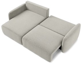 Világosszürke kinyitható-tárolóhelyes sarokkanapé (bal oldali) Kalena – Makamii