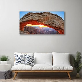 Vászonkép nyomtatás Sun Rock-táj 140x70 cm