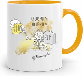 Alkoholista Részegeknek Sárga Ajándék Bögre fényképes nyomtatással