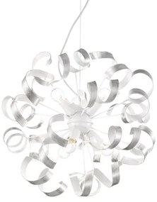 Ideal Lux - Csillár zsinóron VORTEX 6xE14/40W/230V átm. 53 cm ezüst/patinás