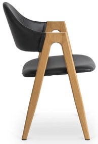 Fekete Eco-bőr Étkezőszék WILLY