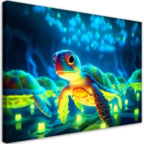 Gario Vászonkép Zöld teknősök Méret: 60 x 40 cm