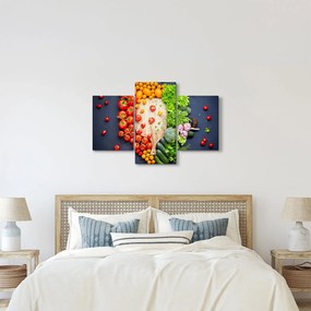 Kép - Zöldséggel teli asztal (90x60 cm)