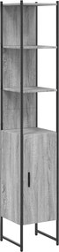 vidaXL szürke sonoma színű szerelt fa fürdőszobaszekrény 33x33x185,5cm